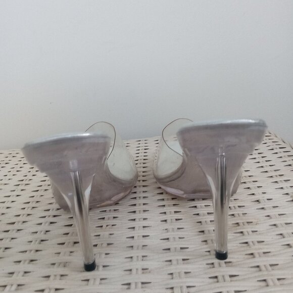 Clear Heels Size 9 Y2K - Picture 2 of 10
